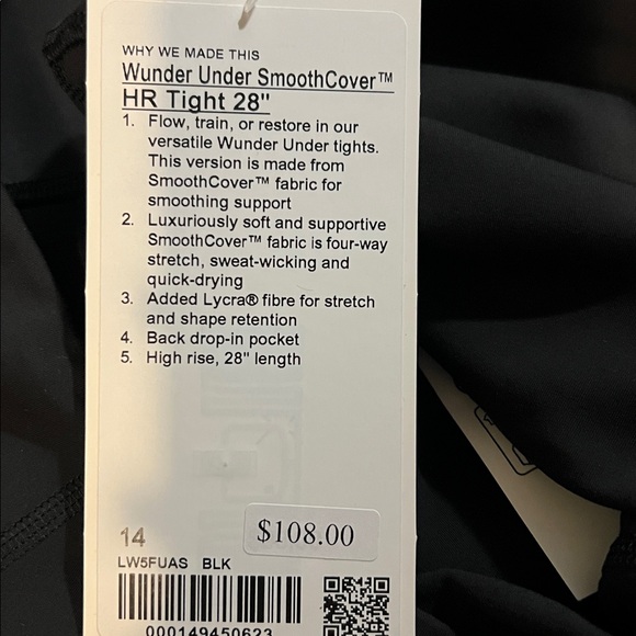 Lululemon Wunder Under SmoothCover HR Leggings 28” Black 6,8,10,12 & 14 NWT - Picture 14 of 14